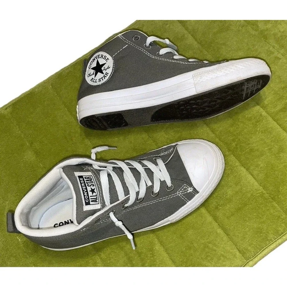 LIFES TOO SHORT Renew Converse All Star Mid Chuck Taylor Mens 6 Womens 8 Juniors